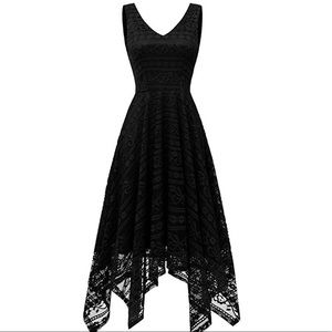 Black Floral Lace Dress